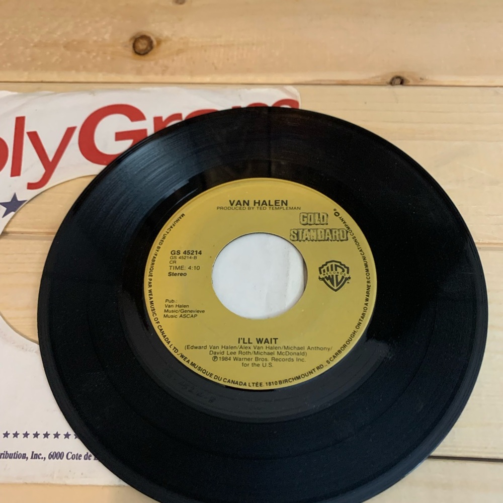 Van Halen Vinyl Record - 45-Jump- I’ll Wait-1984